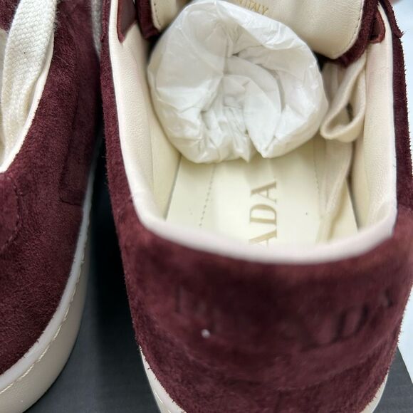 Men's Prada triangle logo suede sneakers size 8.5 US made in Italy - Picture 10 of 15